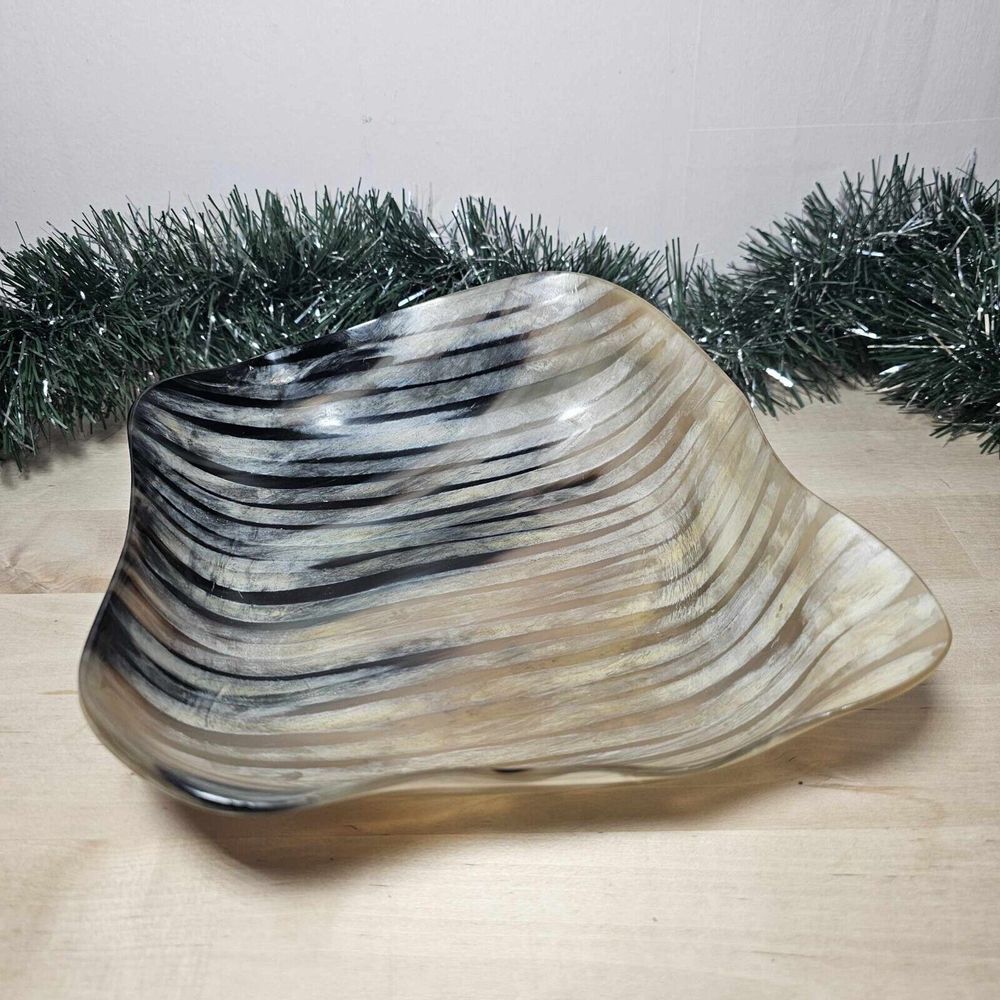 Roomattic Beautiful Buffalo Horn Bowl Natural Finish Multipurpose Bowl